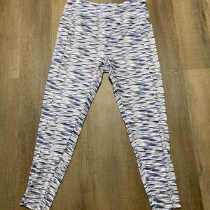 Zone Pro Navy and White Striped Leggings